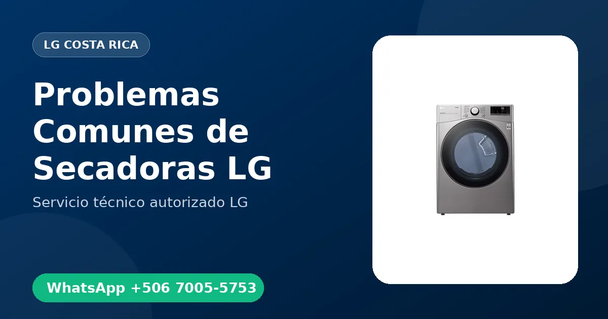 Problemas Comunes de Secadoras LG en Costa Rica