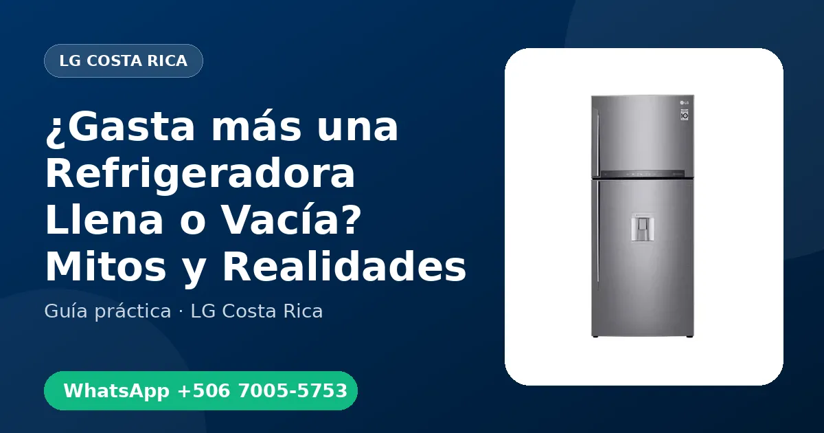 ¿Gasta más una Refrigeradora Llena o Vacía? Mitos y Realidades