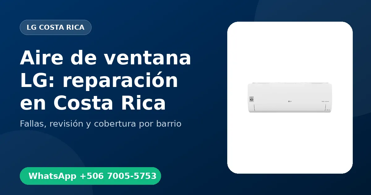 Aire de ventana LG en Jacó