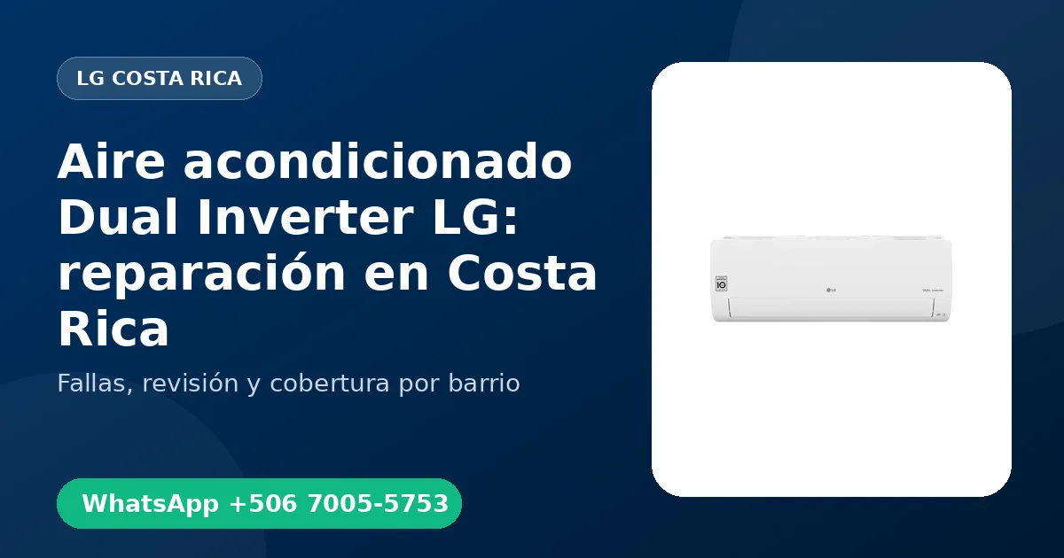 Aire acondicionado Dual Inverter LG en Jacó