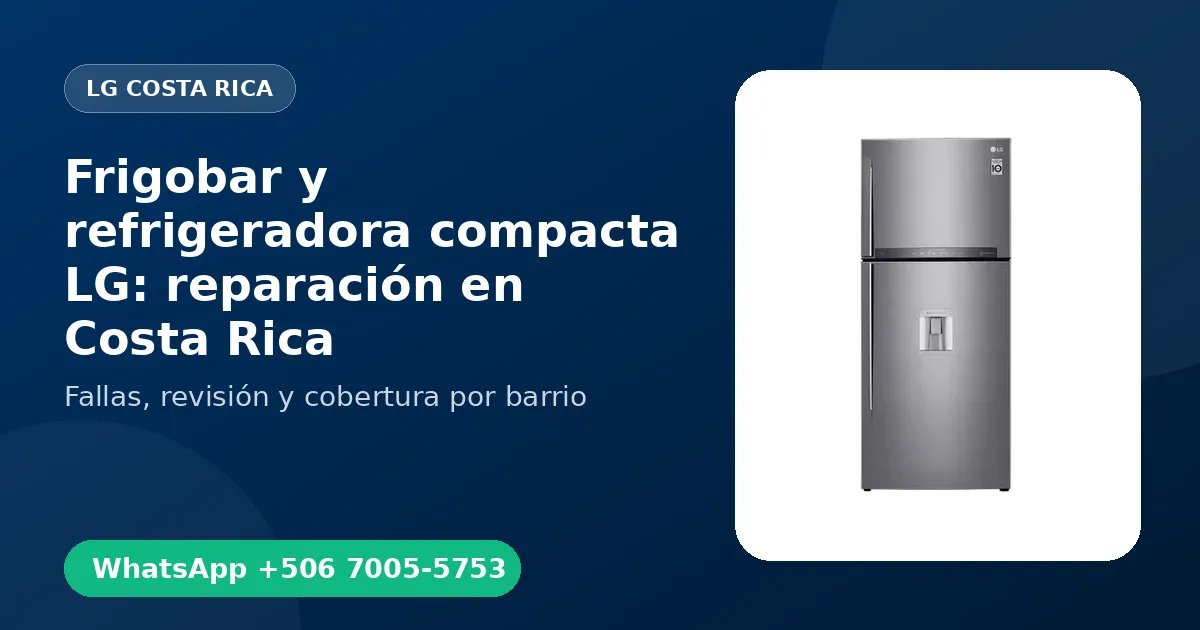 Frigobar y refrigeradora compacta LG en San Sebastián