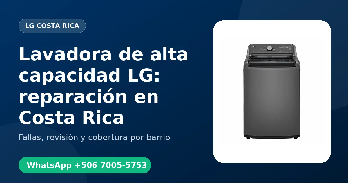 Lavadora de alta capacidad LG en Jacó