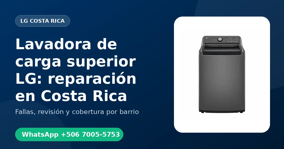 Lavadora de carga superior LG en Hatillo