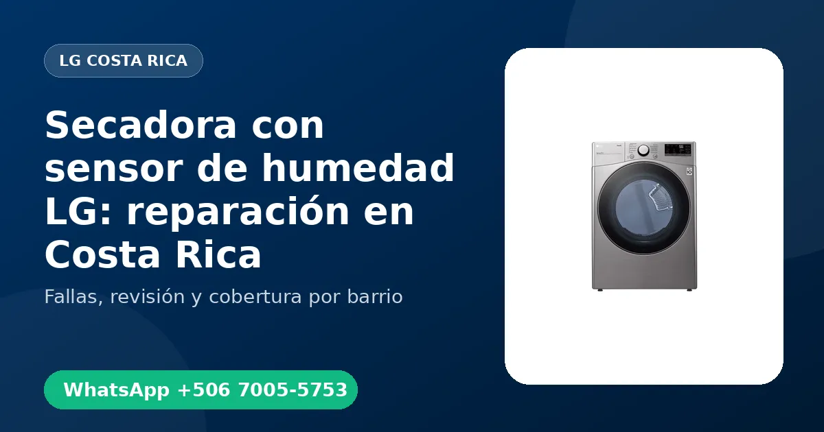 Secadora con sensor de humedad LG en Barva