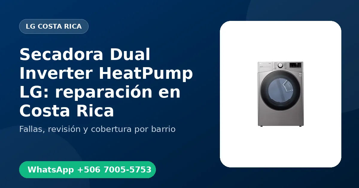 Secadora Dual Inverter HeatPump LG en Limón