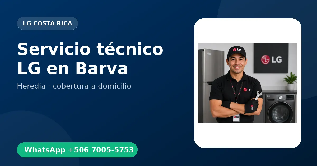 Técnico a domicilio LG en Barva