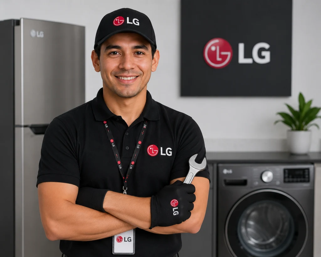 Ingenieros de servicio técnico autorizado LG revisando placas Inverter en el centro de soporte oficial de Costa Rica